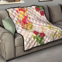Japanese and Hawaiian Culture Fusion Quilt Irezumi with Turtles and Lei Kakau Pattern Sunset Vibe