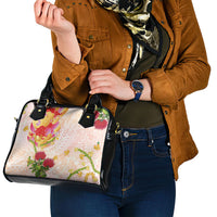 Japanese and Hawaiian Culture Fusion Shoulder Handbag Irezumi with Turtles and Lei Kakau Pattern Sunset Vibe