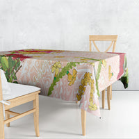 Japanese and Hawaiian Culture Fusion Tablecloth Irezumi with Turtles and Lei Kakau Pattern Sunset Vibe