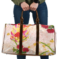 Japanese and Hawaiian Culture Fusion Travel Bag Irezumi with Turtles and Lei Kakau Pattern Sunset Vibe