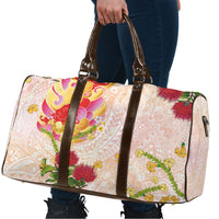 Japanese and Hawaiian Culture Fusion Travel Bag Irezumi with Turtles and Lei Kakau Pattern Sunset Vibe