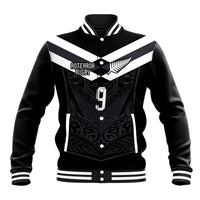 Aotearoa Rugby Custom Baseball Jacket Maori Tribal Motifs Stripes-Sporty Style