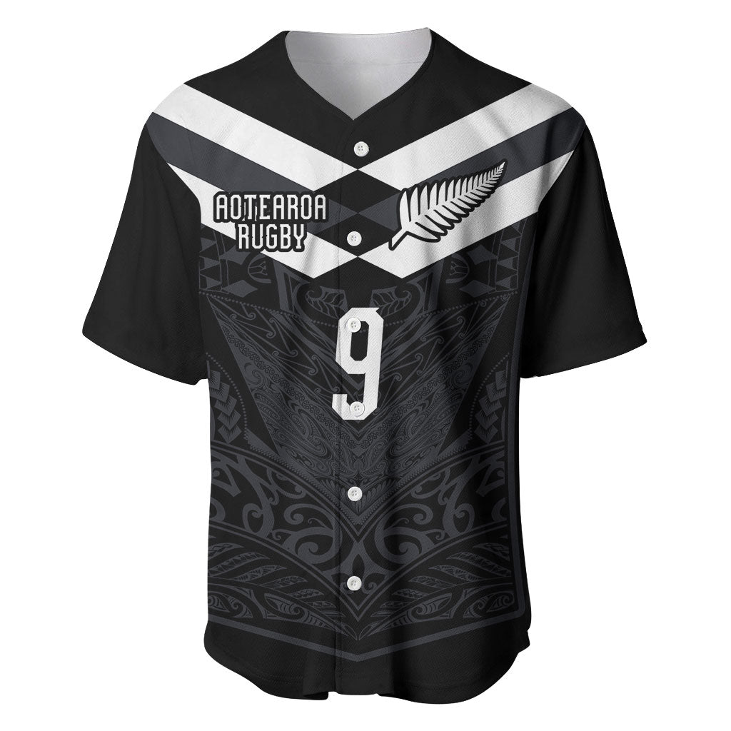 Aotearoa Rugby Custom Baseball Jersey Maori Tribal Motifs Stripes-Sporty Style