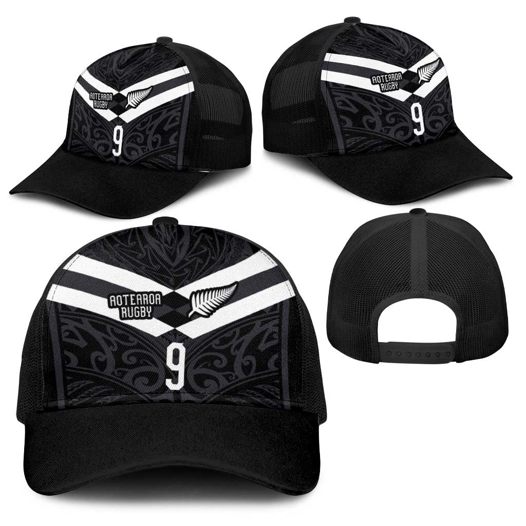Custom Aotearoa Rugby Baseball Net Cap Maori Tribal Motifs Stripes-Sporty Style