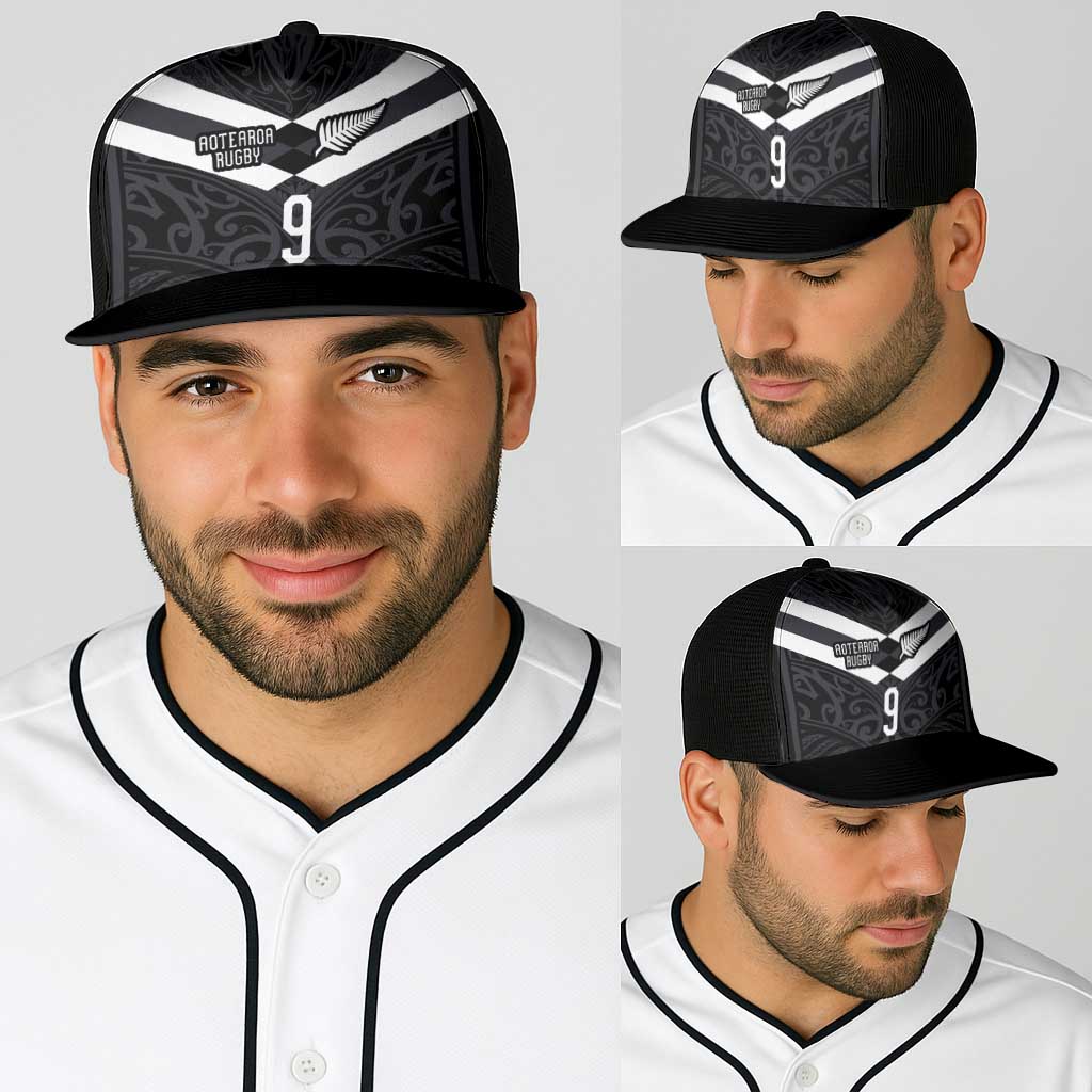 Custom Aotearoa Rugby Baseball Net Cap Maori Tribal Motifs Stripes-Sporty Style