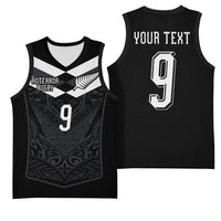 Aotearoa Rugby Custom Basketball Jersey Maori Tribal Motifs Stripes-Sporty Style