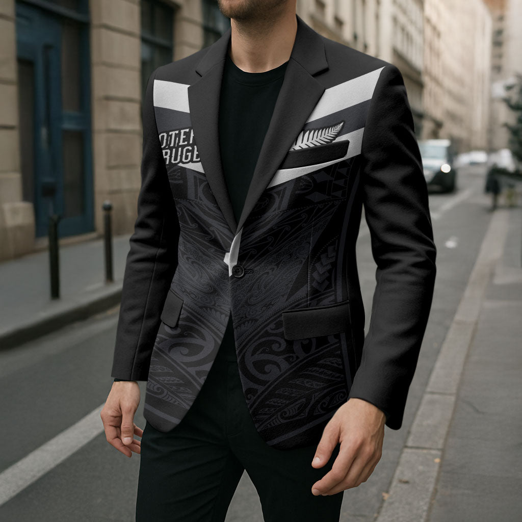 Aotearoa Rugby Custom Blazer Maori Tribal Motifs Stripes-Sporty Style