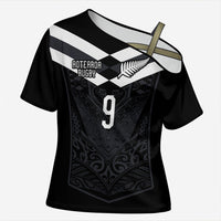 Aotearoa Rugby Custom Cross Shoulder Shirt Maori Tribal Motifs Stripes-Sporty Style