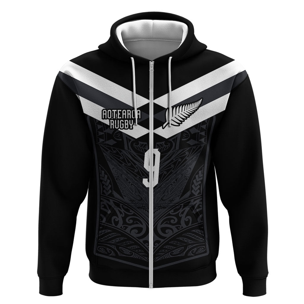 Aotearoa Rugby Custom Hoodie Maori Tribal Motifs Stripes-Sporty Style