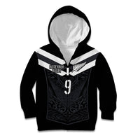 Aotearoa Rugby Custom Kid Hoodie Maori Tribal Motifs Stripes-Sporty Style