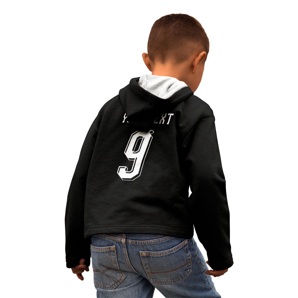 Aotearoa Rugby Custom Kid Hoodie Maori Tribal Motifs Stripes-Sporty Style