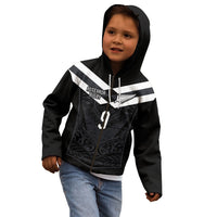 Aotearoa Rugby Custom Kid Hoodie Maori Tribal Motifs Stripes-Sporty Style