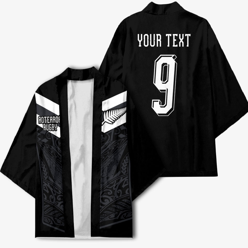 Aotearoa Rugby Custom Kimono Maori Tribal Motifs Stripes-Sporty Style