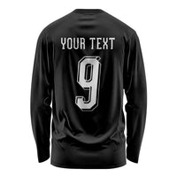 Aotearoa Rugby Custom Long Sleeve Shirt Maori Tribal Motifs Stripes-Sporty Style
