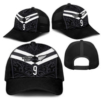 Custom Aotearoa Rugby Mesh Trucker Cap Maori Tribal Motifs Stripes-Sporty Style