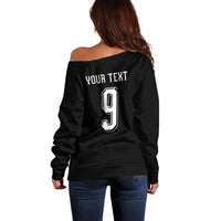 Aotearoa Rugby Custom Off Shoulder Sweater Maori Tribal Motifs Stripes-Sporty Style