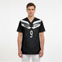 Aotearoa Rugby Custom Scrub Top Maori Tribal Motifs Stripes-Sporty Style