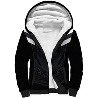 Aotearoa Rugby Custom Sherpa Hoodie Maori Tribal Motifs Stripes-Sporty Style