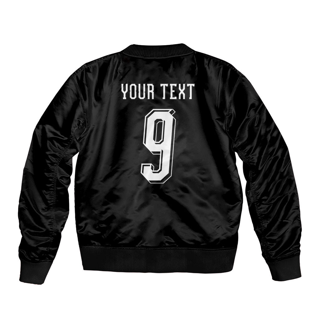 Aotearoa Rugby Custom Sleeve Zip Bomber Jacket Maori Tribal Motifs Stripes-Sporty Style