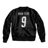 Aotearoa Rugby Custom Sleeve Zip Bomber Jacket Maori Tribal Motifs Stripes-Sporty Style