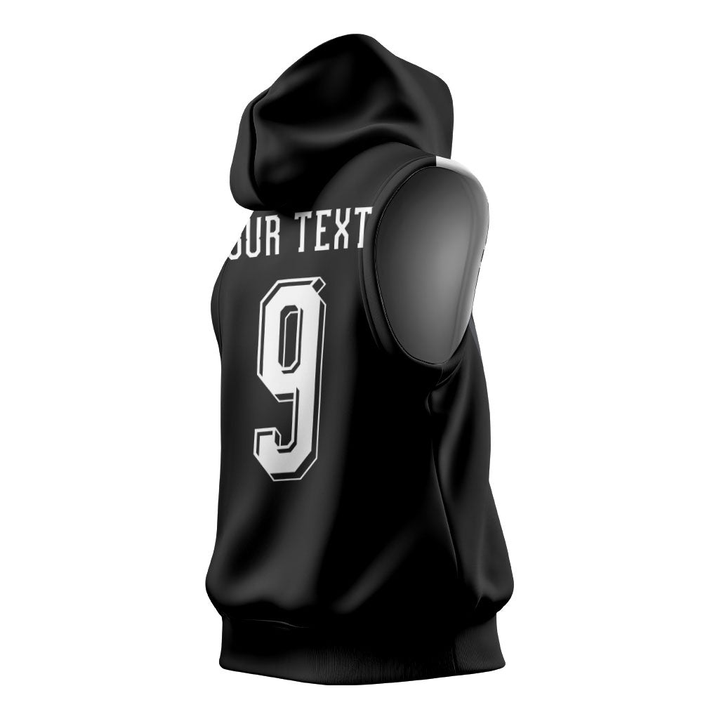 Aotearoa Rugby Custom Sleeveless Hoodie Maori Tribal Motifs Stripes-Sporty Style