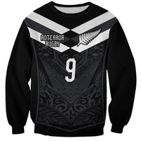 Aotearoa Rugby Custom Sweatshirt Maori Tribal Motifs Stripes-Sporty Style