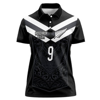 Aotearoa Rugby Custom Women Polo Shirt Maori Tribal Motifs Stripes-Sporty Style
