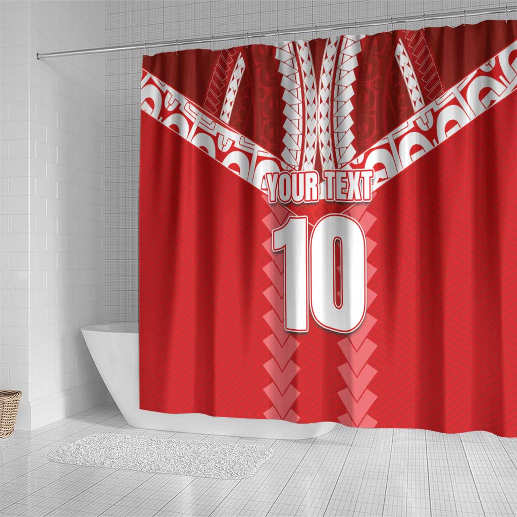 Custom Tahiti Football Polynesian Pattern Shower Curtain