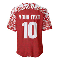 Custom Tonga Football Ngatu Tribal Tattoo Baseball Jersey LT03 - Polynesian Pride