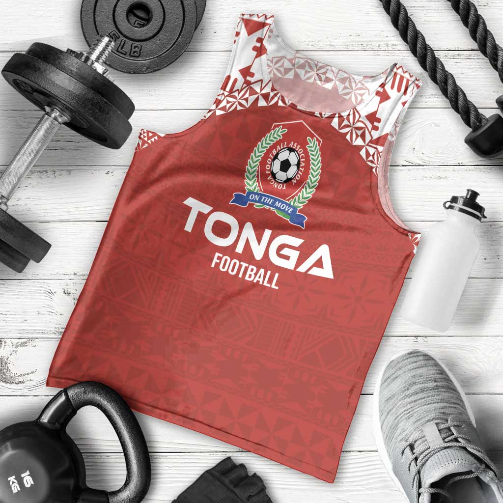 Custom Tonga Football Ngatu Tribal Tattoo Men Tank Top