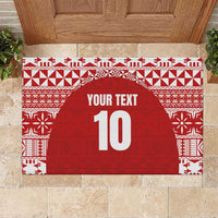 Custom Tonga Football Ngatu Tribal Tattoo Rubber Doormat