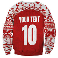 Custom Tonga Football Ngatu Tribal Tattoo Sweatshirt