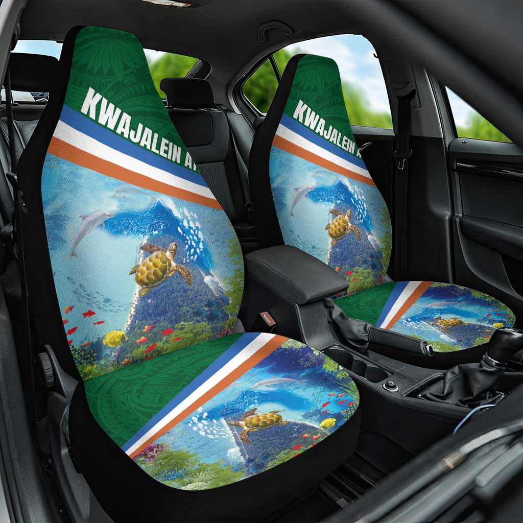 Marshall Islands Kwajalein Atoll Car Seat Cover Polynesian Pattern and Undersea Animals LT03 One Size Blue - Polynesian Pride