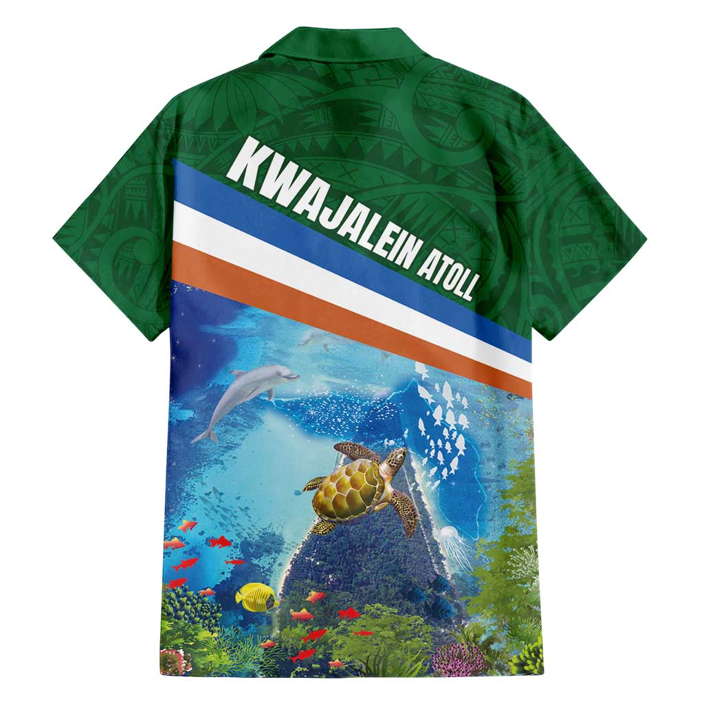 Marshall Islands Kwajalein Atoll Family Matching Long Sleeve Bodycon Dress and Hawaiian Shirt Polynesian Pattern and Undersea Animals