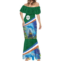 Marshall Islands Kwajalein Atoll Mermaid Dress Polynesian Pattern and Undersea Animals
