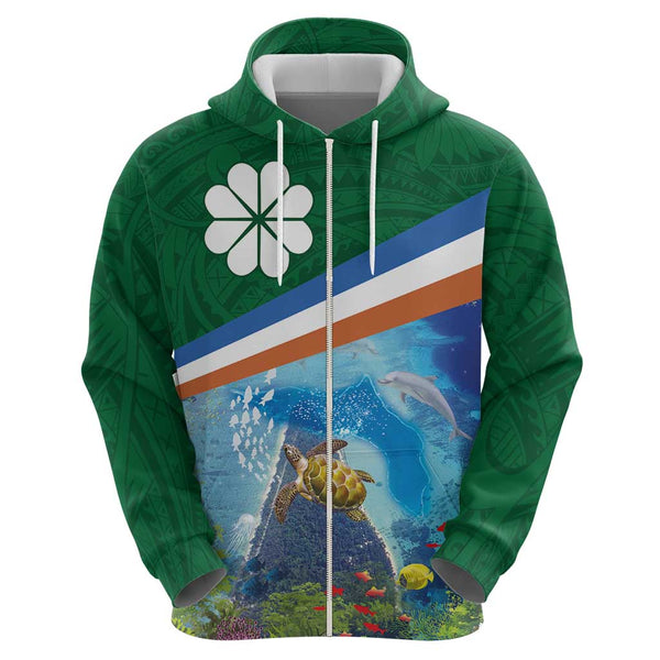 Marshall Islands Polo Shirt Kwajalein Atoll Marshall Islands Flag with Polynesian Patterns main image 1