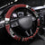 New Zealand Culture Steering Wheel Cover Kia Ora Aotearoa Moko Tattoo Mask with Waka and Maori Art Pattern