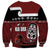 New Zealand Culture Sweatshirt Kia Ora Aotearoa Moko Tattoo Mask with Waka and Maori Art Pattern