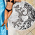 New Zealand Gecko Maori Art Tattoo Beach Blanket White Color