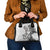 New Zealand Gecko Maori Art Tattoo Shoulder Handbag White Color