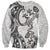 New Zealand Gecko Maori Art Tattoo Sweatshirt White Color