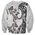 New Zealand Gecko Maori Art Tattoo Sweatshirt White Color