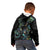 New Zealand Gecko Maori Art Tattoo Kid Hoodie Silver Fern and Paua Shell Mode