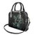 New Zealand Gecko Maori Art Tattoo Shoulder Handbag Silver Fern and Paua Shell Mode