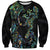 New Zealand Gecko Maori Art Tattoo Sweatshirt Silver Fern and Paua Shell Mode