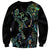 New Zealand Gecko Maori Art Tattoo Sweatshirt Silver Fern and Paua Shell Mode