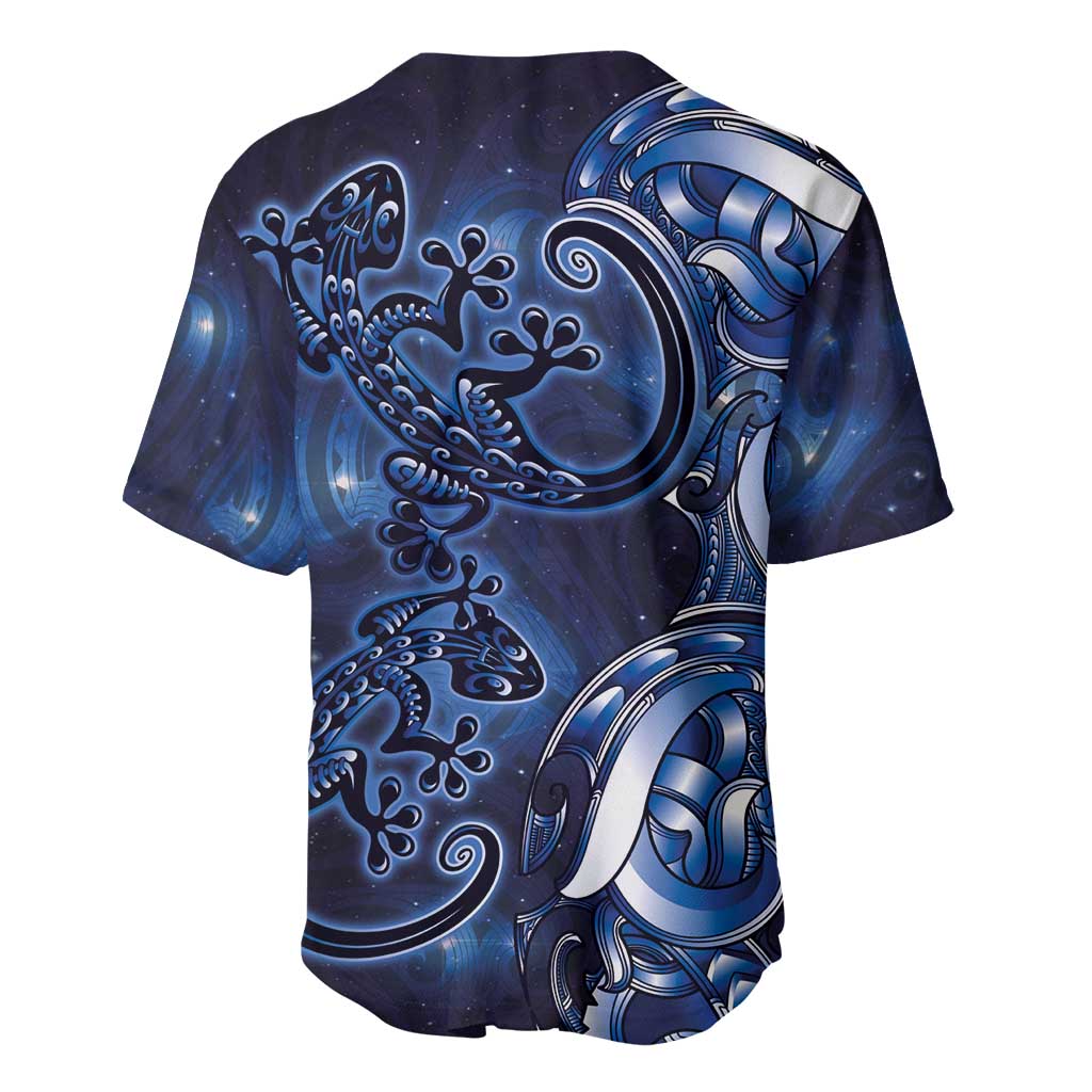 New Zealand Gecko Maori Art Tattoo Baseball Jersey Matariki Mode LT03 - Polynesian Pride