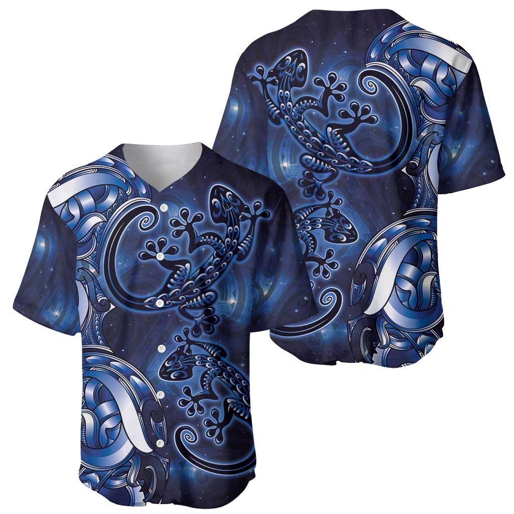 New Zealand Gecko Maori Art Tattoo Baseball Jersey Matariki Mode LT03 - Polynesian Pride