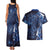 New Zealand Gecko Maori Art Tattoo Couples Matching Tank Maxi Dress and Hawaiian Shirt Matariki Mode