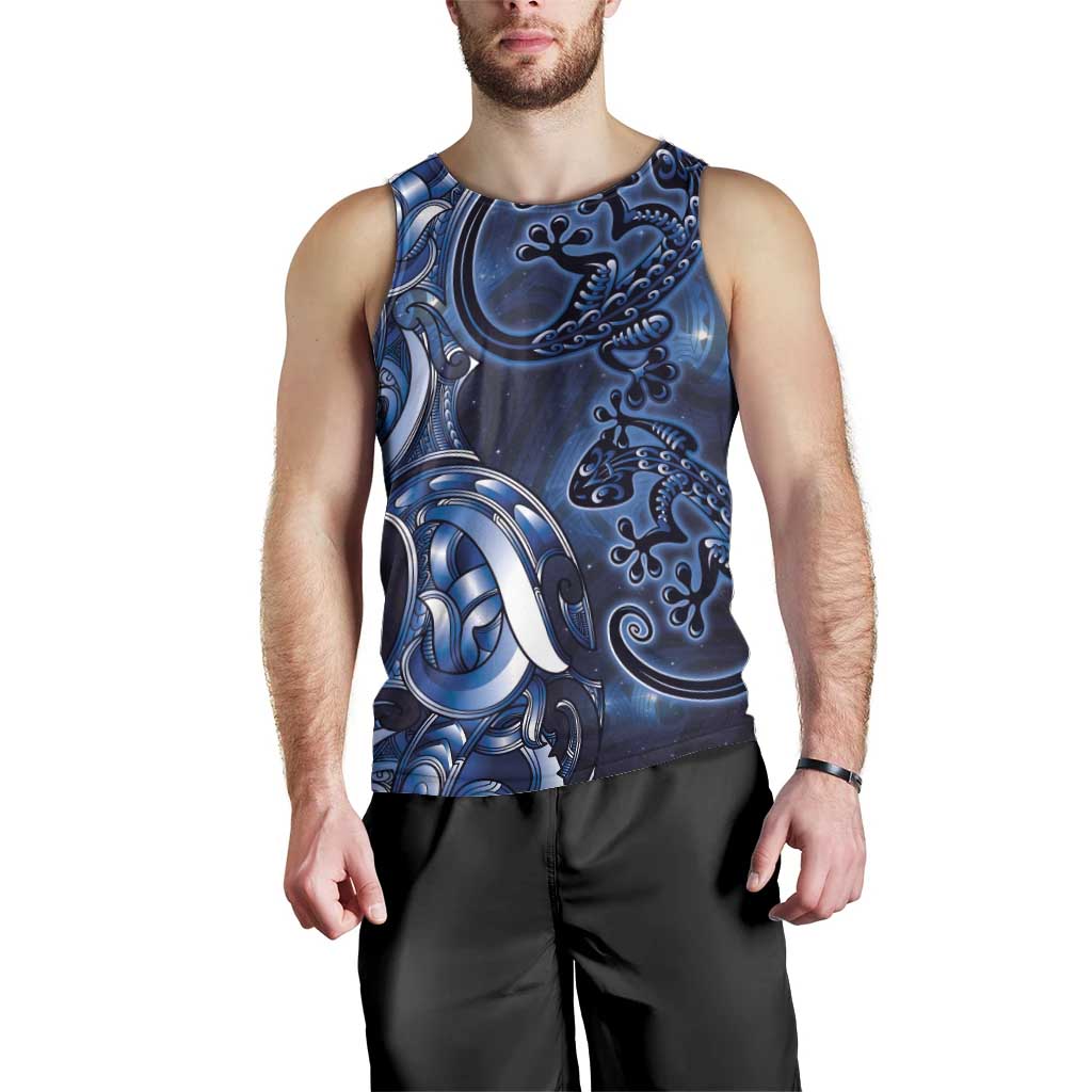 New Zealand Gecko Maori Art Tattoo Men Tank Top Matariki Mode LT03 - Polynesian Pride